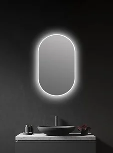 Talos Lustro LED owalne białe 45 x 75 cm – nadaje się do pomieszczeń wilgotnych – lustro ścienne z oświetleniem w pomieszczeniu – z wysokiej jakości aluminiową ramą - Lustra - miniaturka - grafika 1