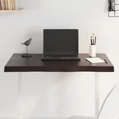 Pozostałe meble ogrodowe - vidaXL vidaXL Blat, ciemnobrązowy 80x60x2-4 cm drewno z naturalną krawędzią - miniaturka - grafika 1