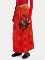 Spódnice - Desigual Spódnica plisowana Follet 25SWFW06 Pomarańczowy Regular Fit - miniaturka - grafika 1