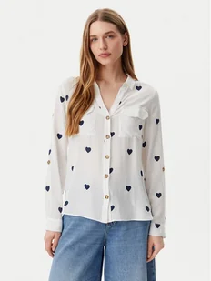 Vero Moda Koszula Bumpy 10275283 Biały Regular Fit - Koszule damskie - miniaturka - grafika 1