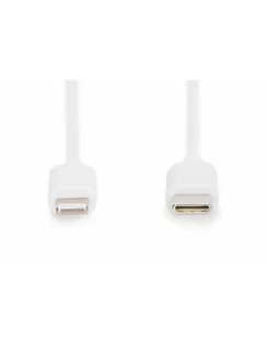 Digitus Kabel do transmisji danych/ładowania USB C/Lightning MFI 2m Biały - Kable USB - miniaturka - grafika 1