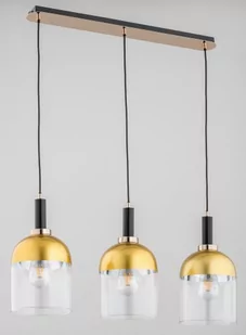 Alfa Vento Gold lampa wisząca 3xE27 złota/czarna 62189 - Lampy sufitowe - miniaturka - grafika 1
