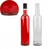 Domowy wyrób alkoholu - BUTELKA KRYSZTAŁ TŁOCZENIE NA NALEWKI BIMBER WINO 500 ml Z ZAKRĘTKĄ - miniaturka - grafika 1