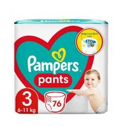 Pieluchy - Pampers pieluchomajtki Pants rozmiar 3 76 szt. 6kg 11kg - miniaturka - grafika 1