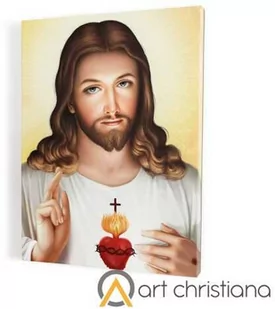 Obraz religijny Serce Jezusa, płótno canvas - Ikony i obrazy sakralne - miniaturka - grafika 1
