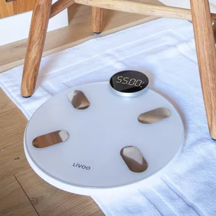 Inteligentna waga cyfrowa z Bluetooth, biała Lumarko! - Wagi łazienkowe - miniaturka - grafika 3