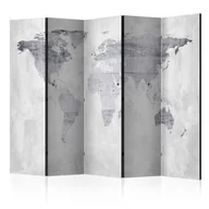 Parawany - Parawan 5-częściowy - Betonowa mapa [Room Dividers] (rozmiar 225x172) - miniaturka - grafika 1