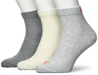 Skarpetki męskie - PUMA Plain Quarter Unisex Dorosły Kwartał, Oatmeal combo, 35 EU - miniaturka - grafika 1