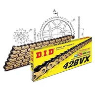 Części motocyklowe - Zestaw łańcuchów DID stal 428VX / 114 zapięcie na klips do Suzuki TS X ER 125 ccm rok prod. 1978-1982 - miniaturka - grafika 1