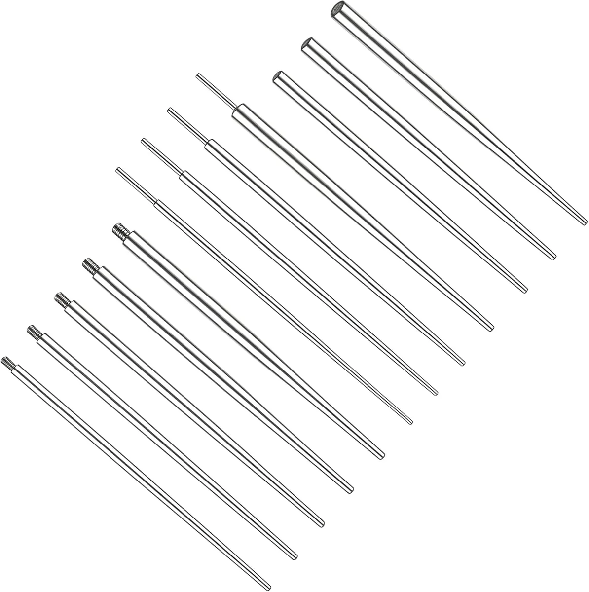 Wkładki do piercingu taper 12 szt. 14G 16G 18G stal nierdzewna