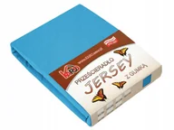 Prześcieradła - 180x200 BŁĘKITNE PRZEŚCIERADŁO JERSEY GUMKA TURKUS - miniaturka - grafika 1