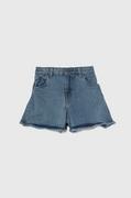 Spodnie i spodenki dla dziewczynek - zippy szorty jeansowe dziecięce kolor niebieski gładkie regulowana talia - Zippy - miniaturka - grafika 1