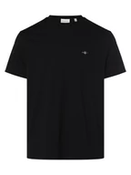 Koszulki męskie - Gant - T-shirt męski, czarny - miniaturka - grafika 1