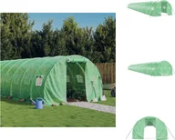 Szklarnie ogrodowe - vidaXL Szklarnia z ramą stalową zielona 66 m² 22x3x2 m - Szklarnie - miniaturka - grafika 1