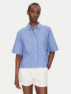 Koszule damskie - Tommy Hilfiger Koszula WW0WW44717 Niebieski Boxy Fit - miniaturka - grafika 1