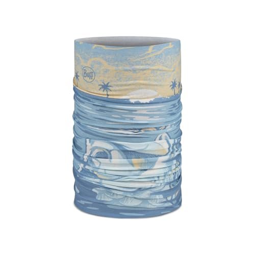 BUFF Komin Coolnet UV Elastyczna, Ochrona UPF50, Lekka, Elastyczna, Materiał Z Recyklingu, Sport, Lato One Size Biały