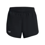 Spodenki damskie - Damskie Spodenki UNDER ARMOUR UA FLY BY 2-IN-1 SHORTS 1382440-001 – Czarny - miniaturka - grafika 1