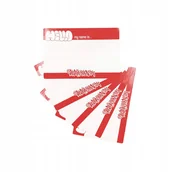 Czasopisma - Naklejki wlepy Hello My Name Is 100szt 12x8cm czerwone - miniaturka - grafika 1