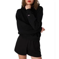 Bluzy sportowe damskie - Bluza Champion Embroidered Boxy Fit Hoodie 116047-KK001 - czarna - miniaturka - grafika 1