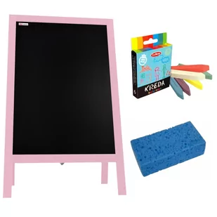 Allboards Potykacz różowy stojak kredowy 118x61 cm pastelowy kolor PK96P+K6+G - Akcesoria do reklamy - miniaturka - grafika 1