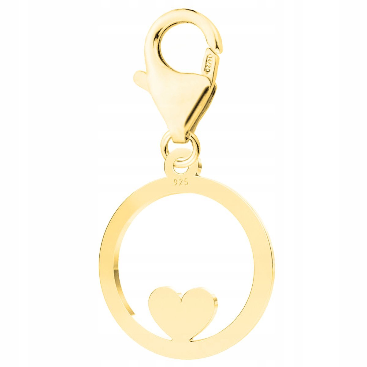 Zawieszka złota Serce Koło Serduszko srebro 925