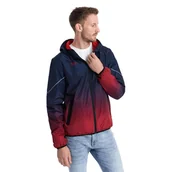 Kurtki męskie - Kurtka męska sportowa z odblaskami granatowo-czerwona V3 OM-JANP-0105 L - miniaturka - grafika 1