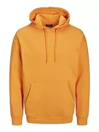Bluzy męskie - JACK & JONES Męska bluza z kapturem Jorbrink Sweat Hood, Iceland Poppy/Fit: cropped Box/szczotkowany, L - miniaturka - grafika 1