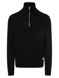 Jack & Jones - Sweter męski JJPannel, czarny - Swetry męskie - miniaturka - grafika 1