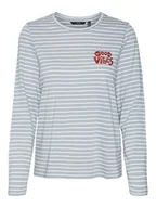 Koszulki i topy damskie - Vero Moda Koszulka "Oya" w kolorze szarym - miniaturka - grafika 1