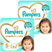 Pieluchy - Zestaw Pampers Premium Care, pieluchy rozmiar 5, 11-16 kg, 2 x 88 sztuk - miniaturka - grafika 1