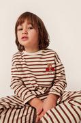 Bluzki dla dziewczynek - Konges Sløjd longsleeve bawełniany dziecięcy kolor beżowy wzorzysty - miniaturka - grafika 1