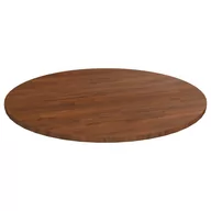 Blaty meblowe i parapety okienne - Okrągły blat do stolika, ciemnobrązowy, Ø90x1,5 cm, lity dąb - miniaturka - grafika 1