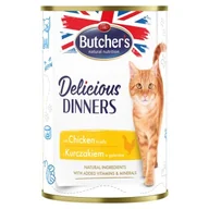 Mokra karma dla kotów - Butcher's Delicious Dinners kawałki w galaretce 24 x 400 g Z kurczakiem - miniaturka - grafika 1
