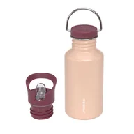 Bidony dla dzieci - Lassig, Unique, Bidon ze stali nierdzewnej z dodatkową zakrętką z ustnikiem, 500 ml, różowy - miniaturka - grafika 1