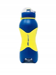Butelka silikonowa bidon sportowy AquaSpray żółta ze spryskiwaczem 600ml - Shakery i bidony sportowe - miniaturka - grafika 1