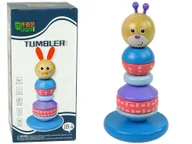 Układanki dla dzieci - Drewniana Edukacyjna Piramidka Miś Balansująca Wieża LEAN Toys - miniaturka - grafika 1