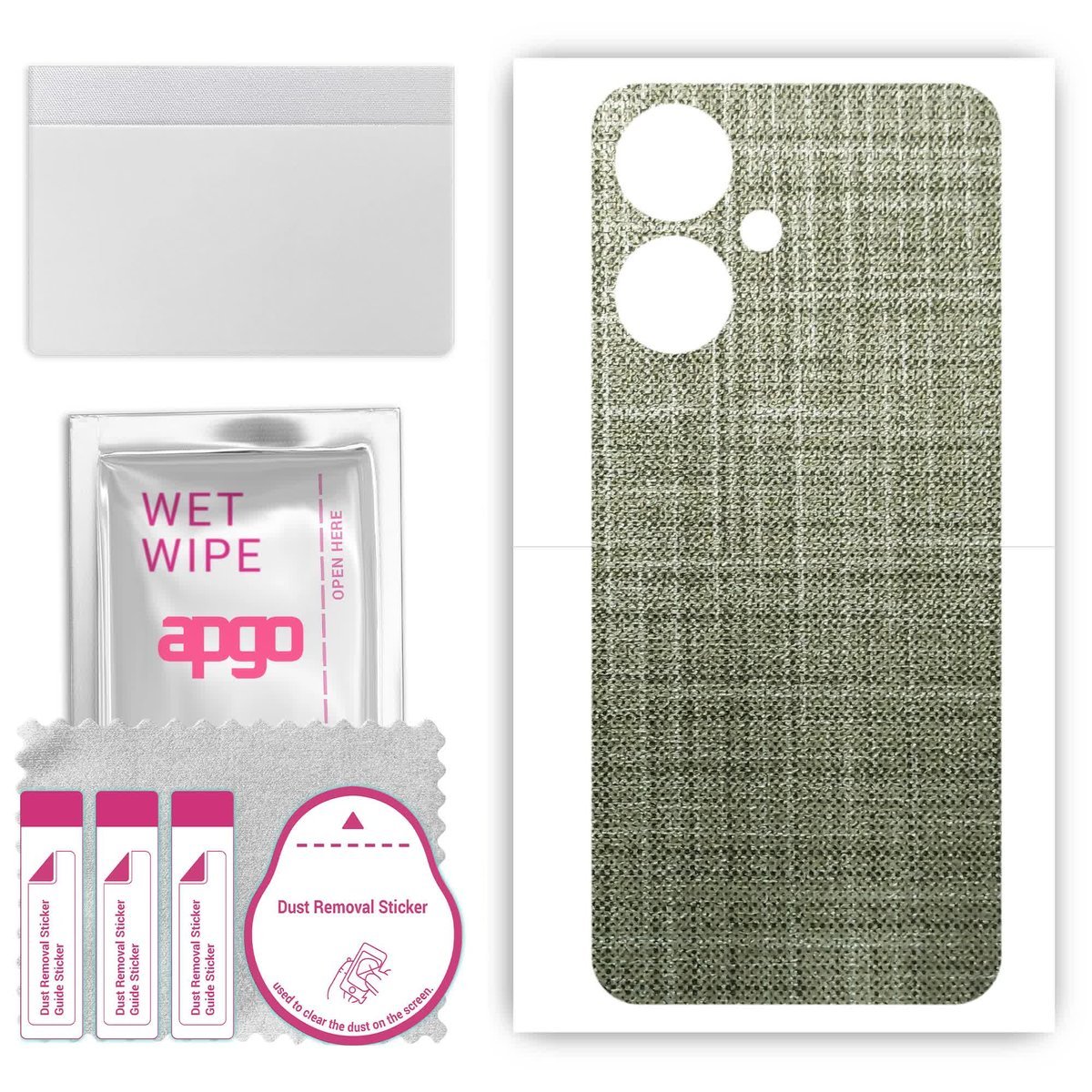 Folia naklejka skórka strukturalna na TYŁ do Realme C61 - Tkanina Lniana - apgo SKINS