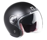 Kaski motocyklowe - NOX Heritage Premium kask typu jet matowy czarny rozmiar M - miniaturka - grafika 1