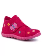 Buty dla dziewczynek - Superfit Kapcie 0-800291-6400 S Różowy - miniaturka - grafika 1