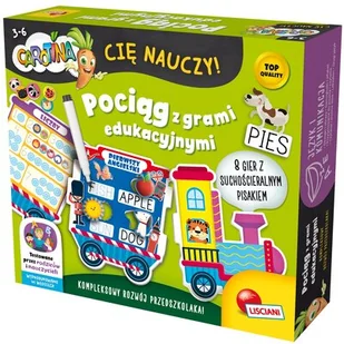 Zestaw gier LISCIANI Carotina cię nauczy Pociąg z grami 304-PL102860 - Gry planszowe - miniaturka - grafika 1