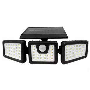Naświetlacz z czujnikiem ruchu - halogen LED Solarny 15W - Czarny - Biały zimny 6000K) - Lampy ogrodowe - miniaturka - grafika 1