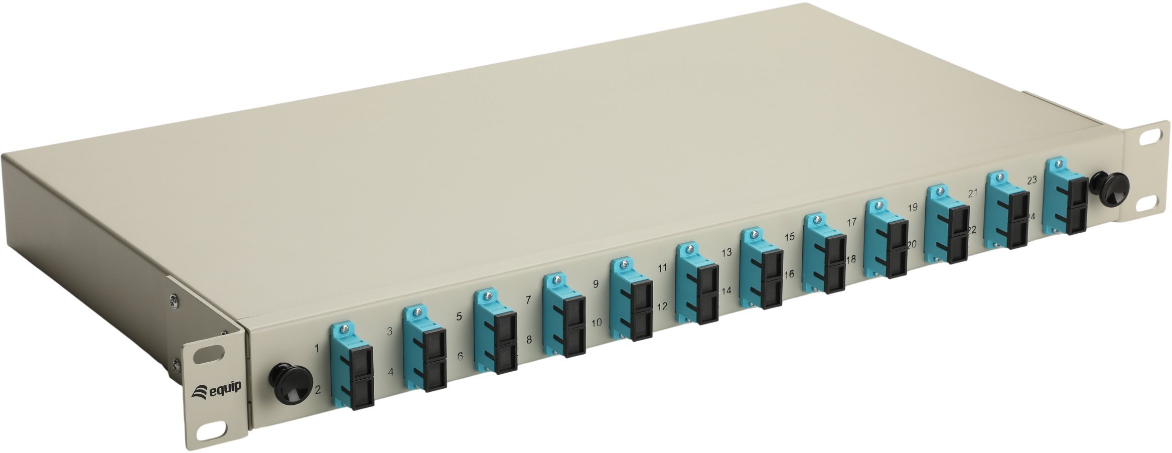 Equip Skrzynka światłowodowa 12-Port SC-Duplex OM3 1U kompletna szara 337303
