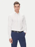 Koszule męskie - Calvin Klein Koszula LV019EU029 Biały Slim Fit - miniaturka - grafika 1