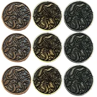 Gry planszowe - Wężouści Zestaw 9 Metalowych Monet - miniaturka - grafika 1