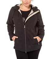 Kurtki damskie - ULLA POPKEN Softshelljacke Schneeflocke mit Fell Kurtka Damska, Czarny (Schwarz 10), rozmiar uniwersalny - miniaturka - grafika 1