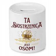 Skarbonki - Skarbonka Dla Siostrzenicy na Urodziny na Prezent z Nadrukiem ze Zdjęciem - miniaturka - grafika 1