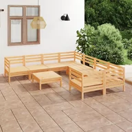 Meble ogrodowe - vidaXL 9-cz zestaw wypoczynkowy do ogrodu lite drewno sosnowe 3083249 - miniaturka - grafika 1