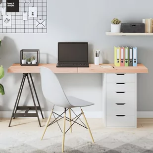 vidaXL Blat stołu, 160x60x6 cm, surowe drewno dębowe - Meble modułowe i akcesoria - miniaturka - grafika 1