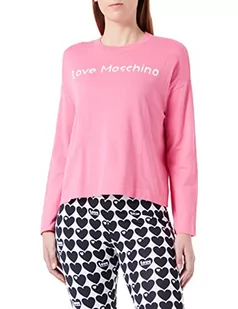 Love Moschino Damski sweter z długim rękawem z okrągłym dekoltem, Fuchsia, 46 - Swetry damskie - miniaturka - grafika 1