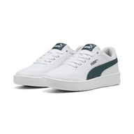 Odzież sportowa dziecięca - Młodzieżowe sneakersy Court Classic Clean PUMA White Green Terrain - miniaturka - grafika 1
